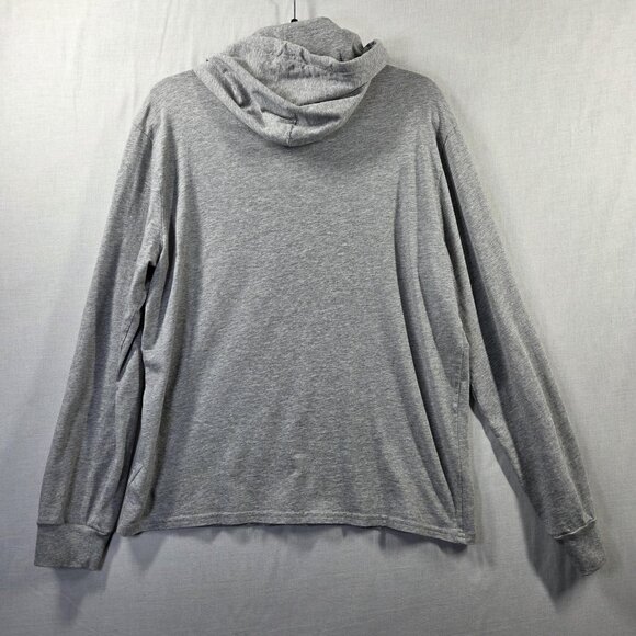 Polo Ralph Lauren Quarter Zip Hoodie Mens Medium Gray Big Pony Logo Spell Out - Picture 2 of 11
